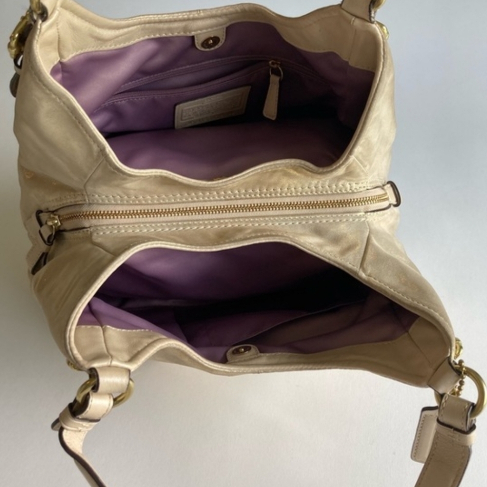 Coach Metallic Gold Shoulder Bag - Picture 8 of 11